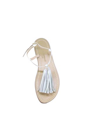 Sandali Capresi bianchi con nappine Da Costanzo | NAPPINEBIANCO